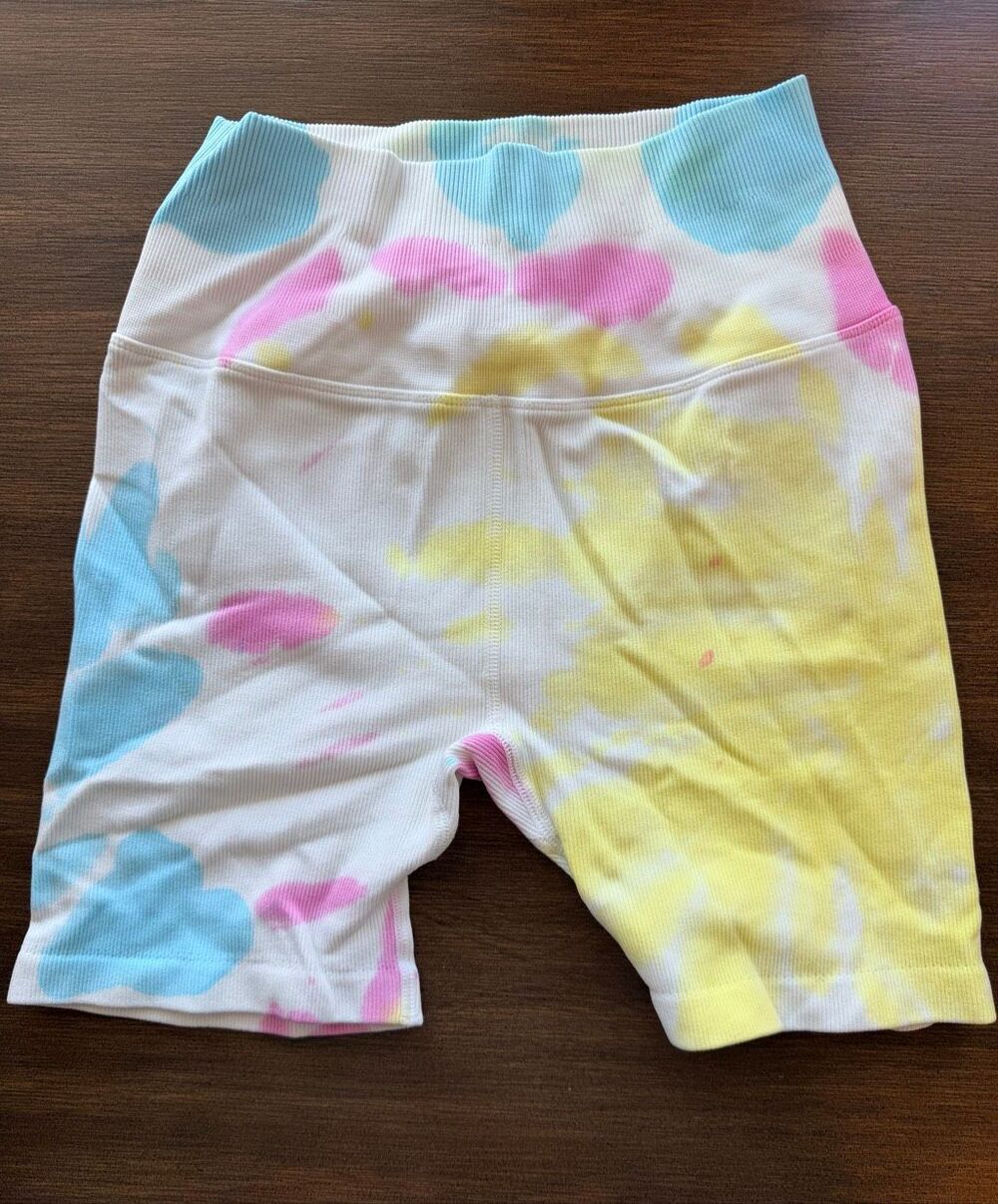 Spiritual Gangster Pastel Tie Dye High Waist Seamless Biker Shorts XS/S